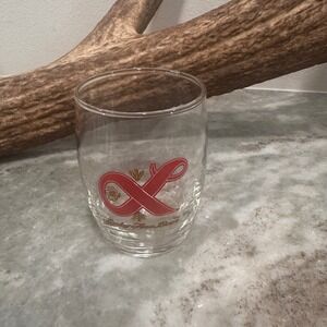 Vintage Lucky Lager Beer Glass Red X Logo Lucky Fine Beer Rocks Glass Tumbler